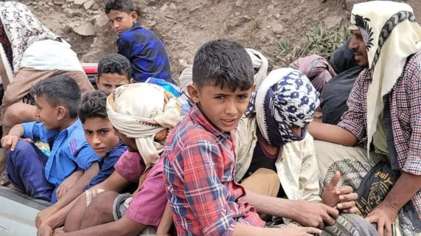 النزوح الجماعي في اليمن يصل إلى 76 ألف شخص